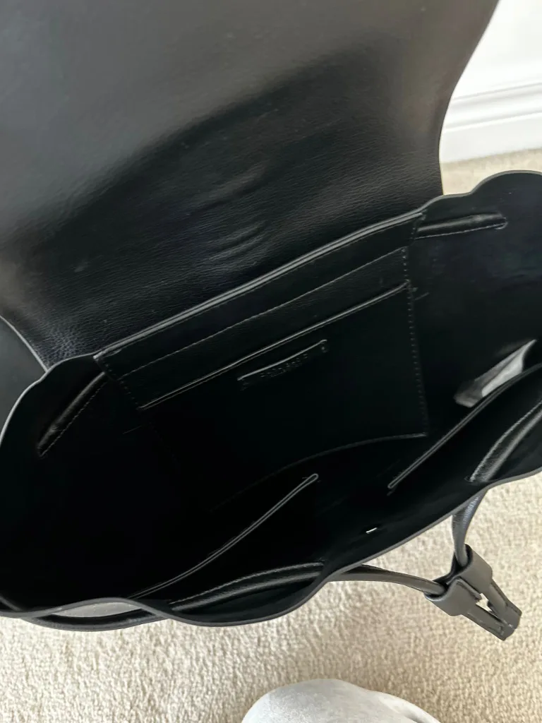 Brand new Zara Black Faux Leather Backpack image indicator(3)