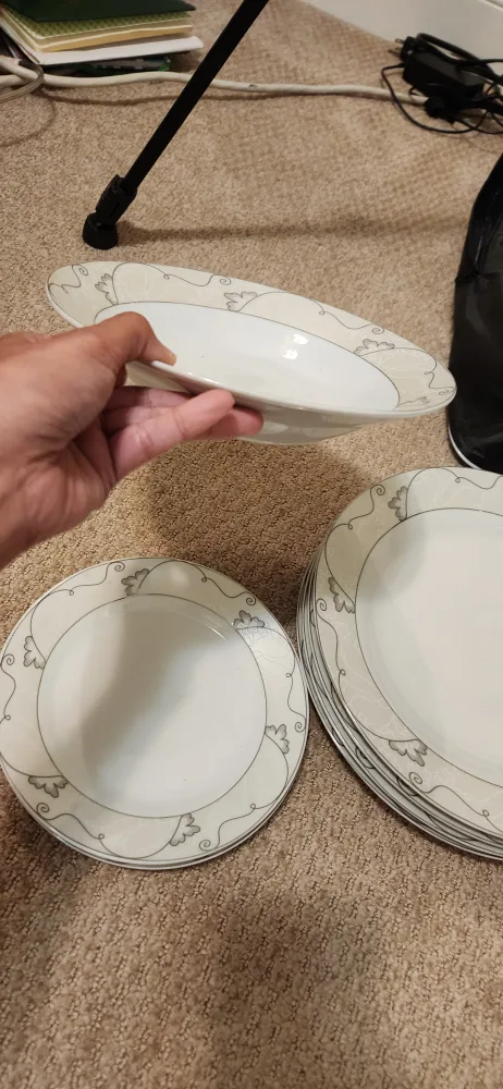 Dinner plates serving bowls and saucers thumbnail
