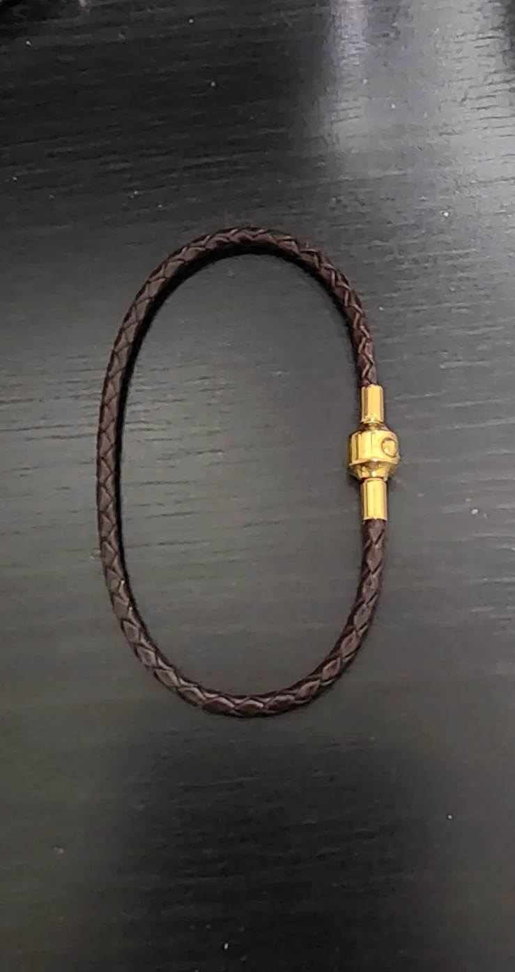 Brown Braided Leather Bracelet #freecycle thumbnail