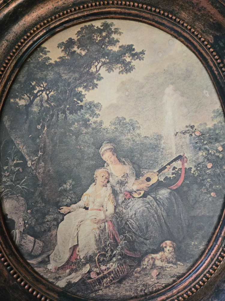 Vintage Oval Framed Print image indicator(2)