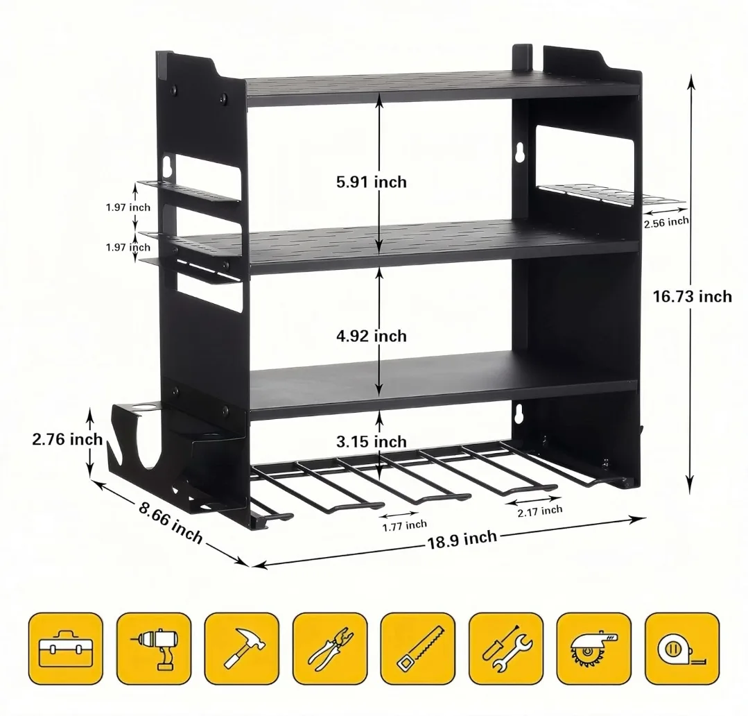 Wall Mounted Tool Organizer Rack 🇨🇦 thumbnail