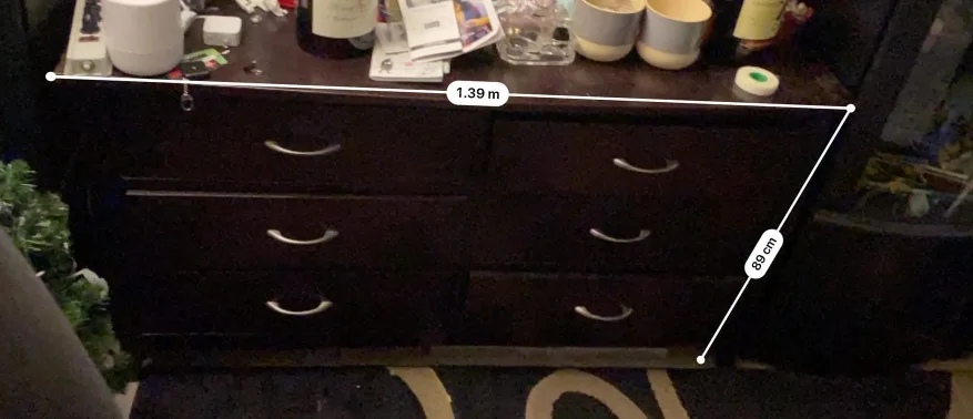 Thrifty priced Dark brown 6-drawer dresser image indicator(5)