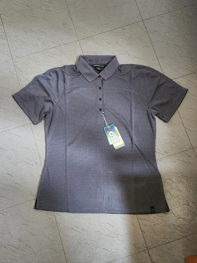 Ladies Black Silk Polo - Size M/M thumbnail