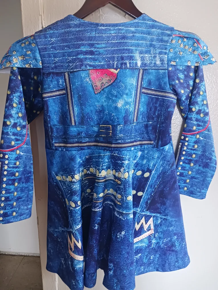 Z E tovy Blue Patterned Dress kids image indicator(3)