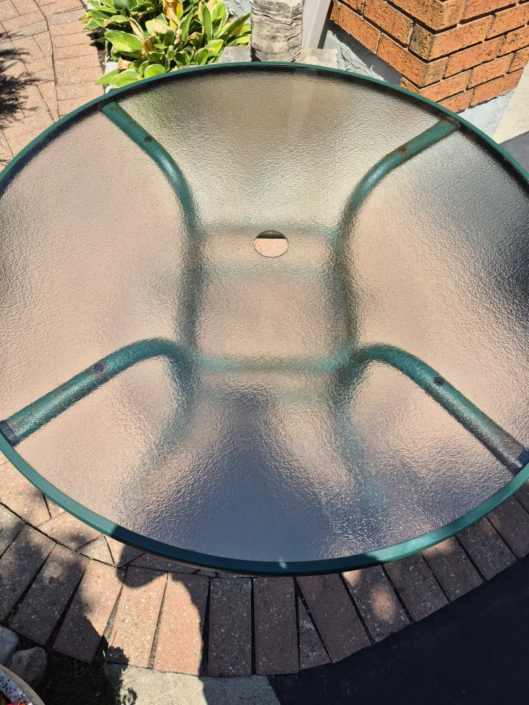 Round Glass Top Patio Table thumbnail