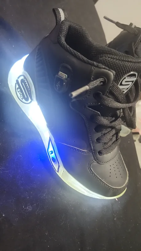 Skechers Energy Lights Black Shoes Size 1 thumbnail