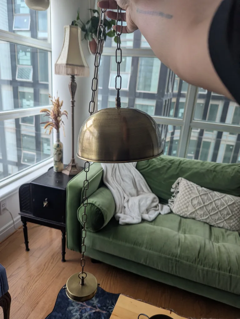 New Two Hanging Brass Pendant Light image indicator(2)