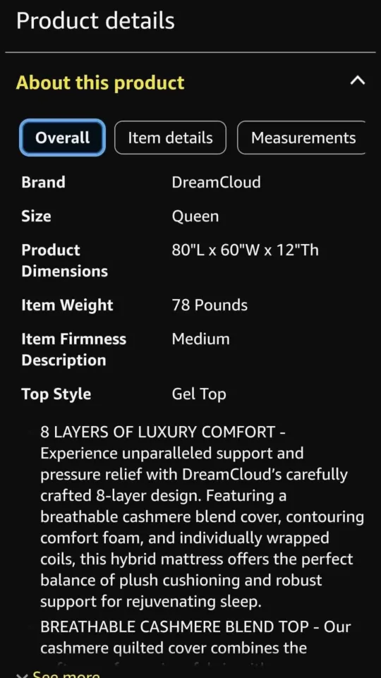 DreamCloud 12" Queen Mattress - Classic Hybrid image indicator(6)