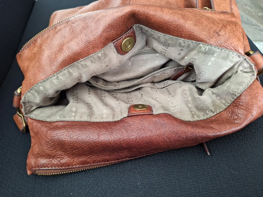 Margot New York Brown Leather Shoulder Bag image indicator(5)