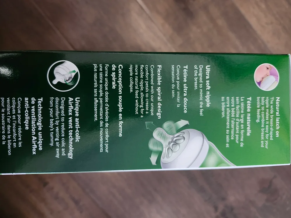 Philips Avent Natural Glass Baby Bottle, 8oz, New 🇨🇦 image indicator(3)