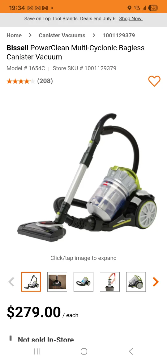 Bissell PowerClean Multi-Cyclonic Bagless Canister Vacuum image indicator(2)