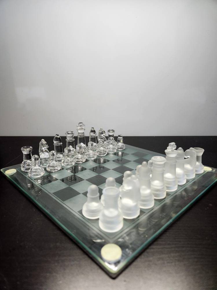 Glass Chess and Checkers Set