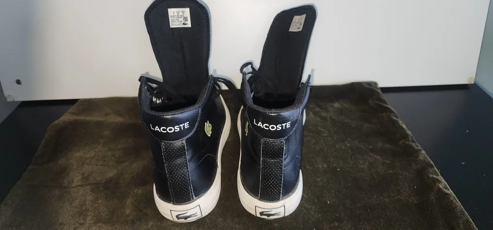 Lacoste Black Leather High-Top Sneakers thumbnail