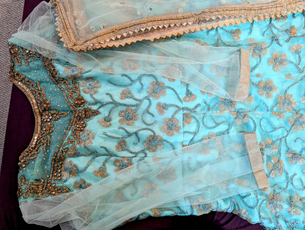 Aqua Anarkali Dress with Dupatta - photo 2