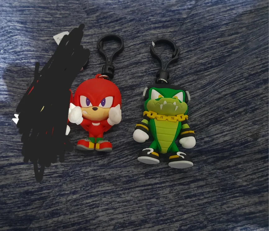 Sonic the Hedgehog Knuckles & Vector Keychains thumbnail