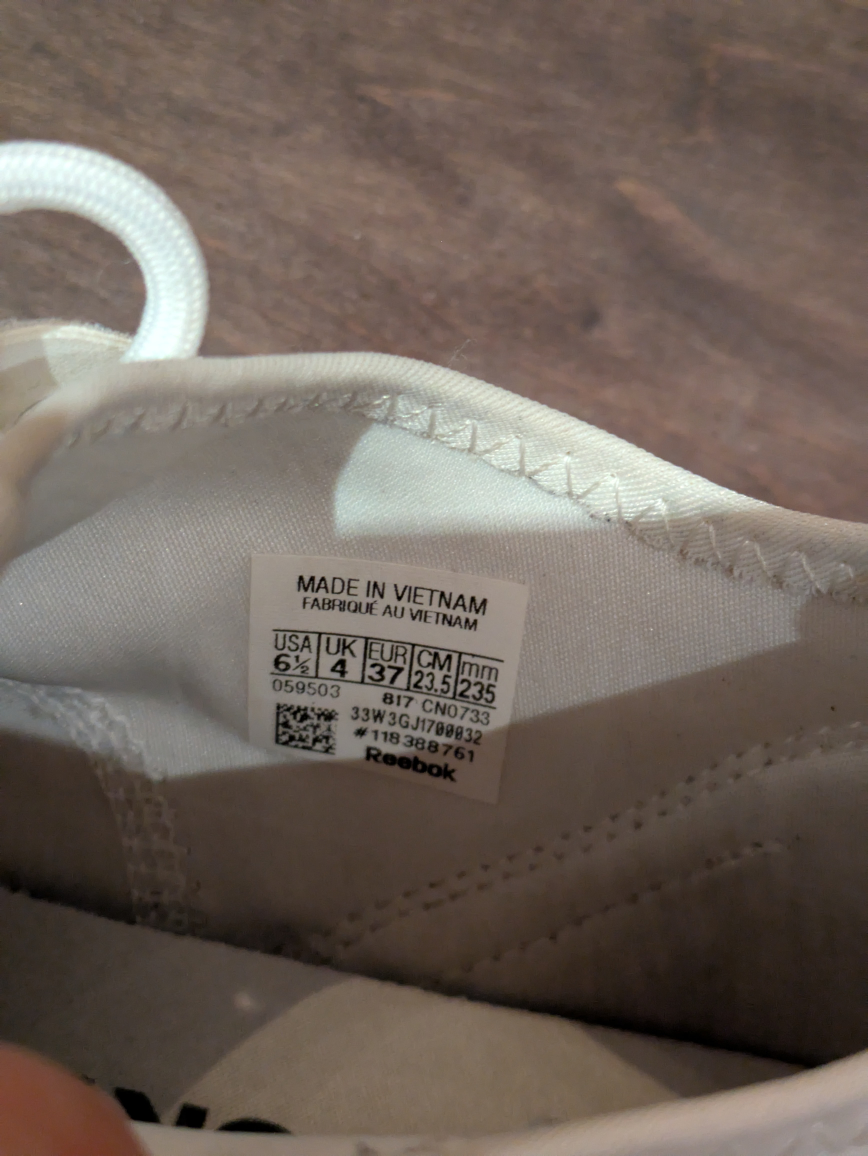 Reebok Women's White Sneakers - Size 6.5 - photo 3