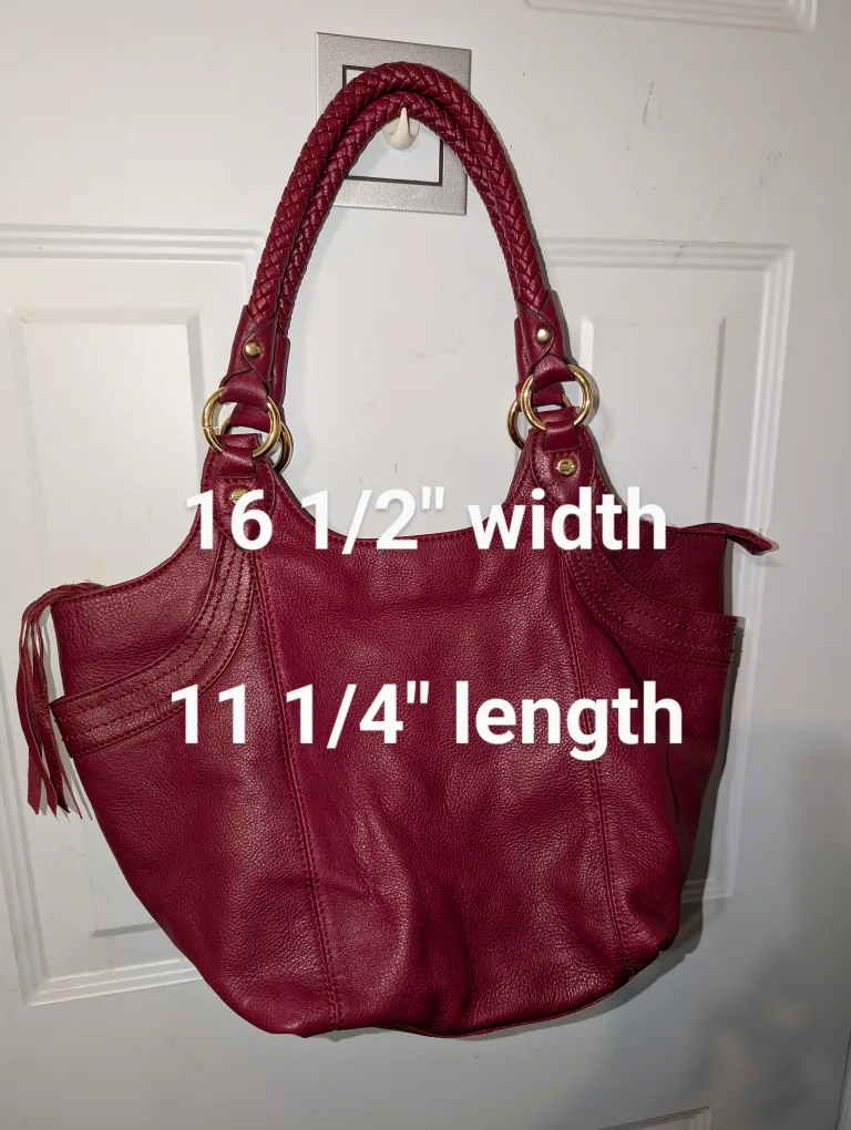 The Sak Burgundy Leather Hobo Bag thumbnail
