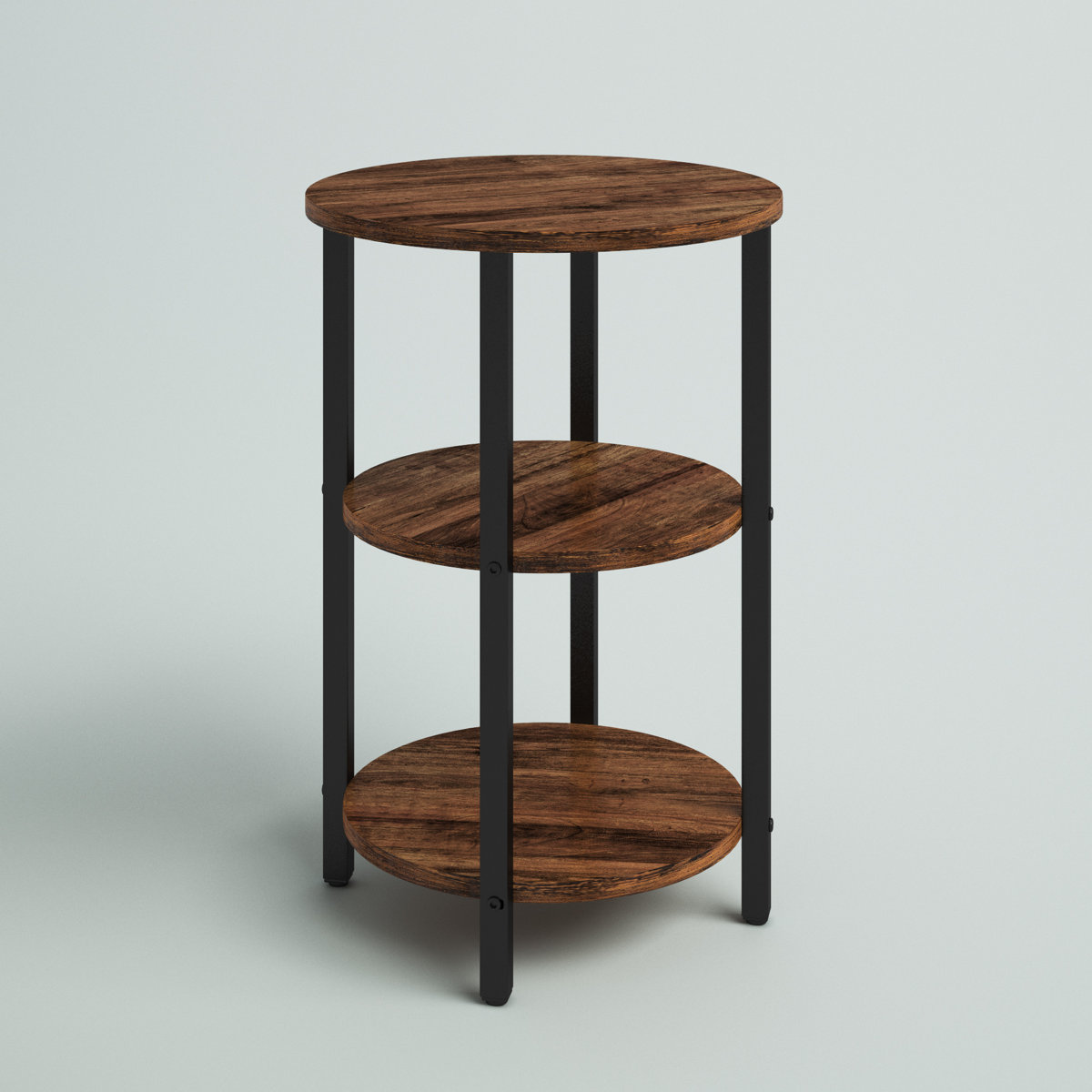 Round 3-Tier End Table - Brown - photo 2