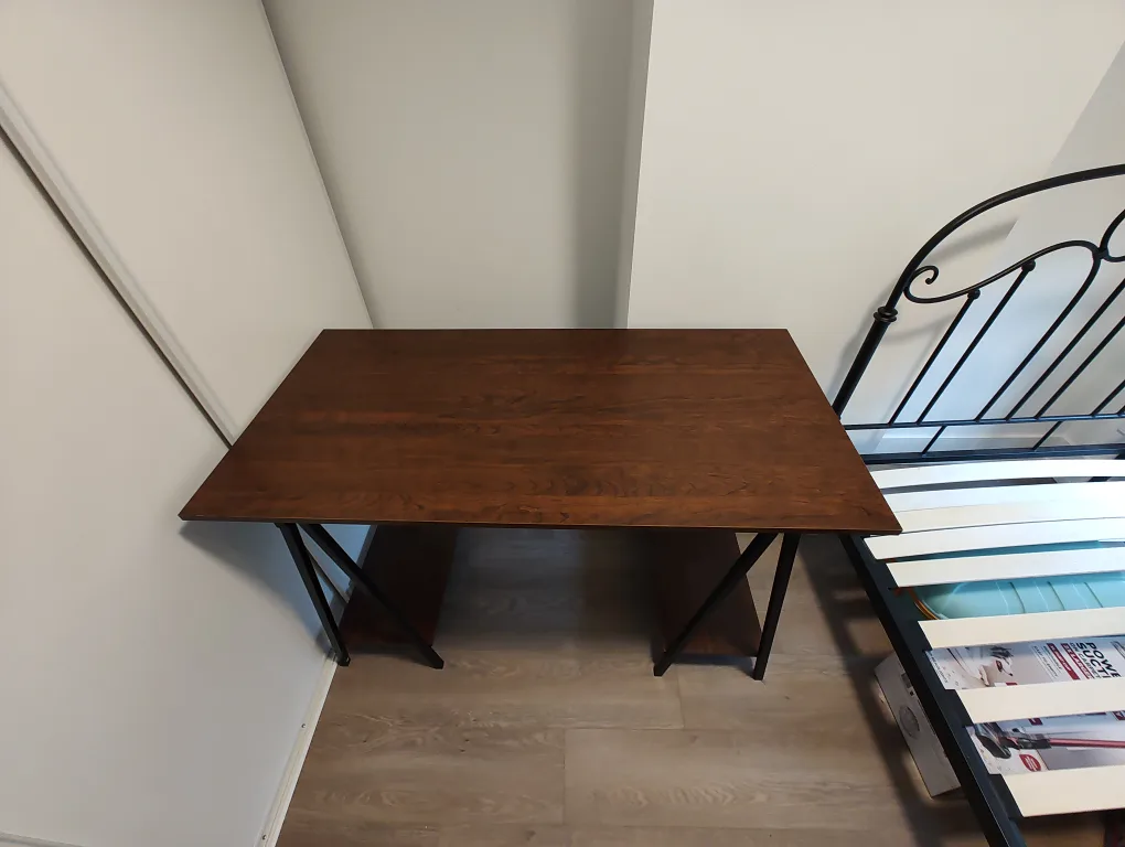Brown Wooden Desk with Shelves image indicator(3)