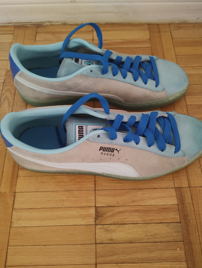 Puma Pokemon Suede Low-top Sneakers, Blue/Grey, Size 10.5 - photo 2