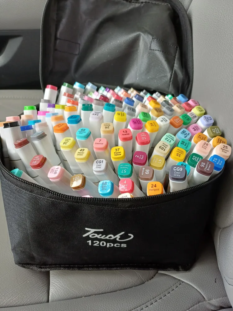 Touch 120pcs Markers with Case image indicator(10)