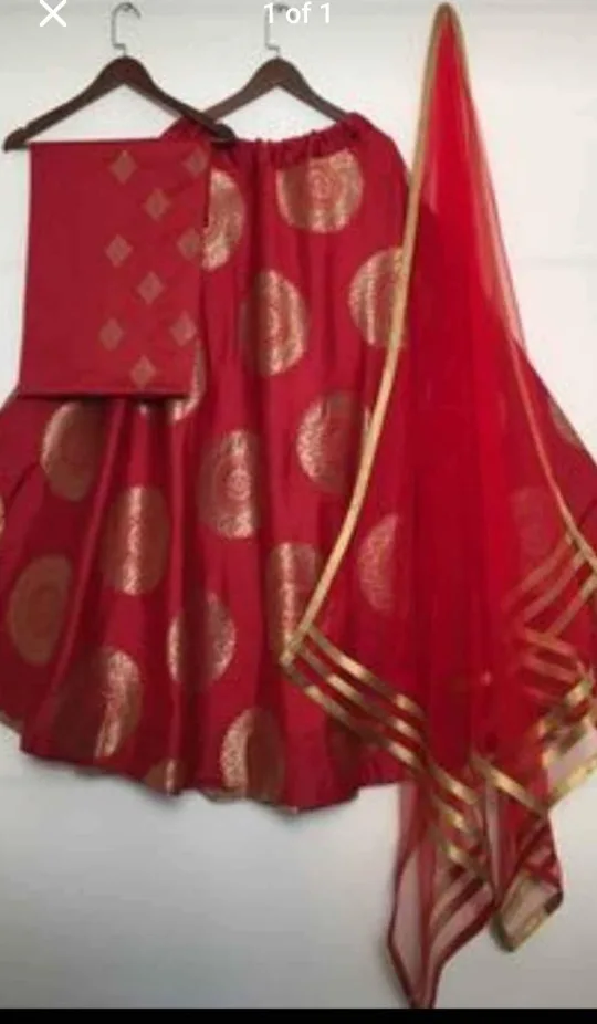 🇨🇦Red & Gold Lehenga Set🍁 thumbnail