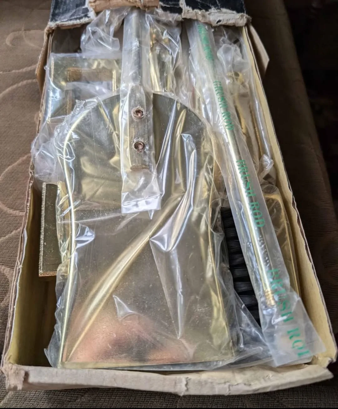 Vintage Brass Fireset - NEW, never used - Original Box image indicator(8)