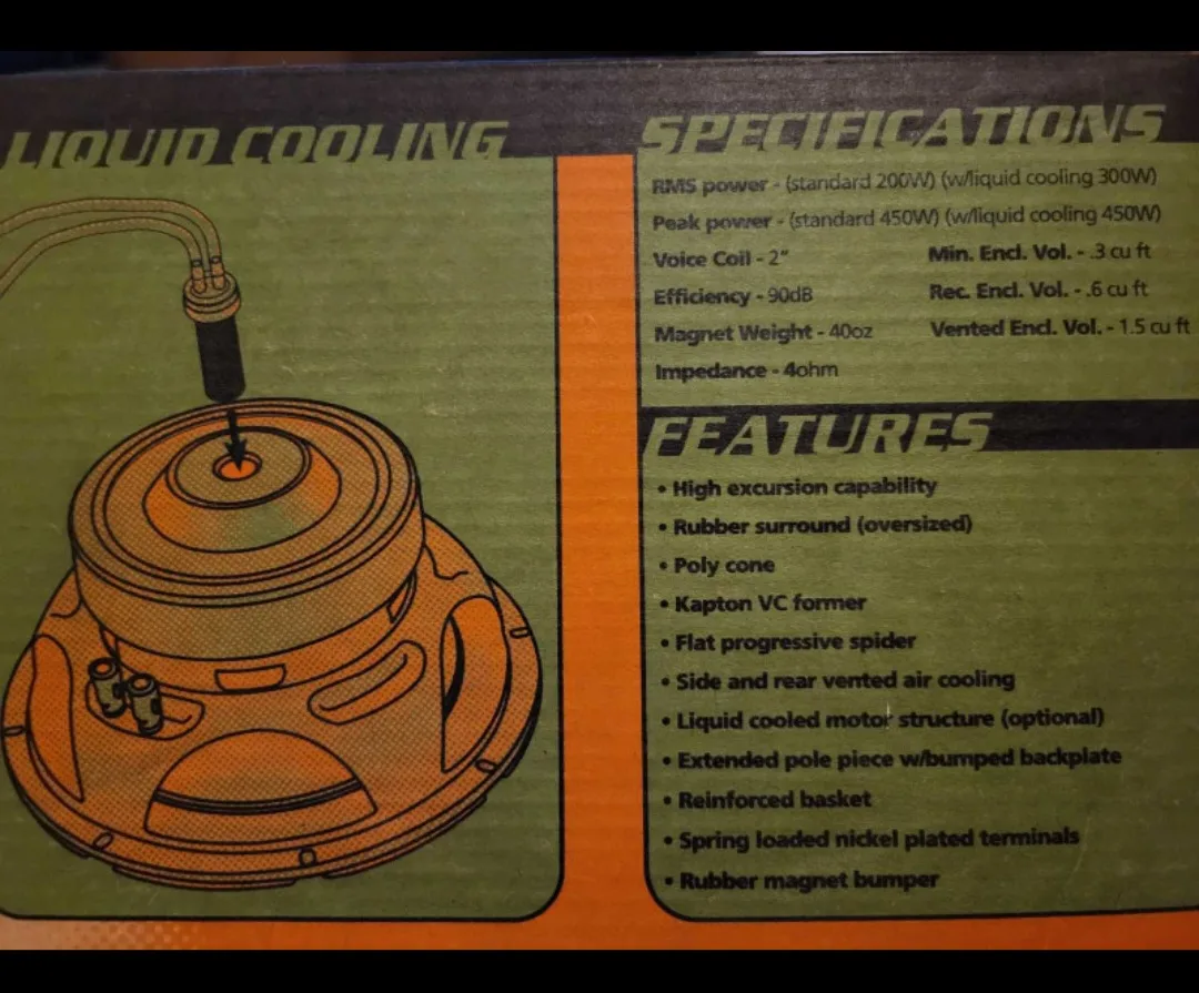 Bazooka EL1004 10" Subwoofer - Liquid Cooled image indicator(3)