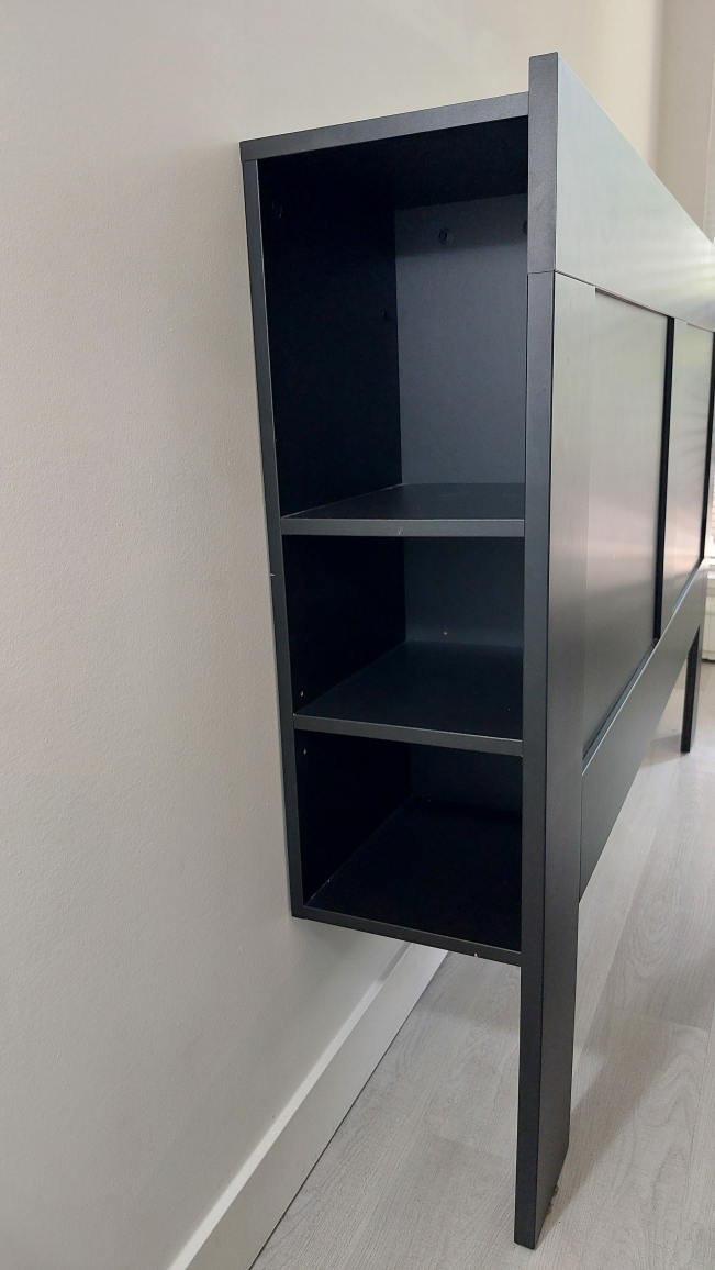 IKEA Brimnes Black Queen Headboard with Storage - photo 2