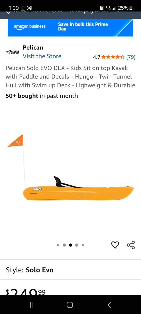 Pelican Solo EVO DLX Kids Kayak