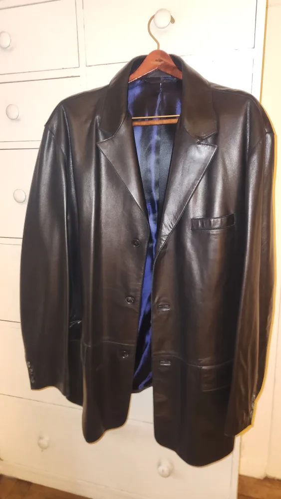 Andrew Marc Leather Blazer - Black image indicator(4)