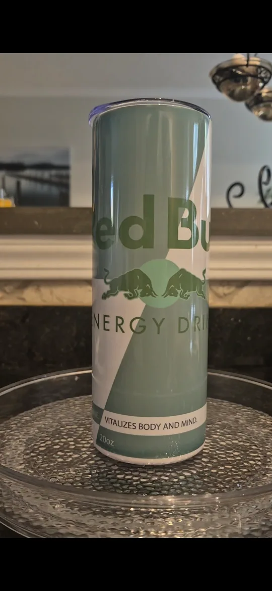 Green Red Bull Energy Drink Tumbler - 20oz thumbnail