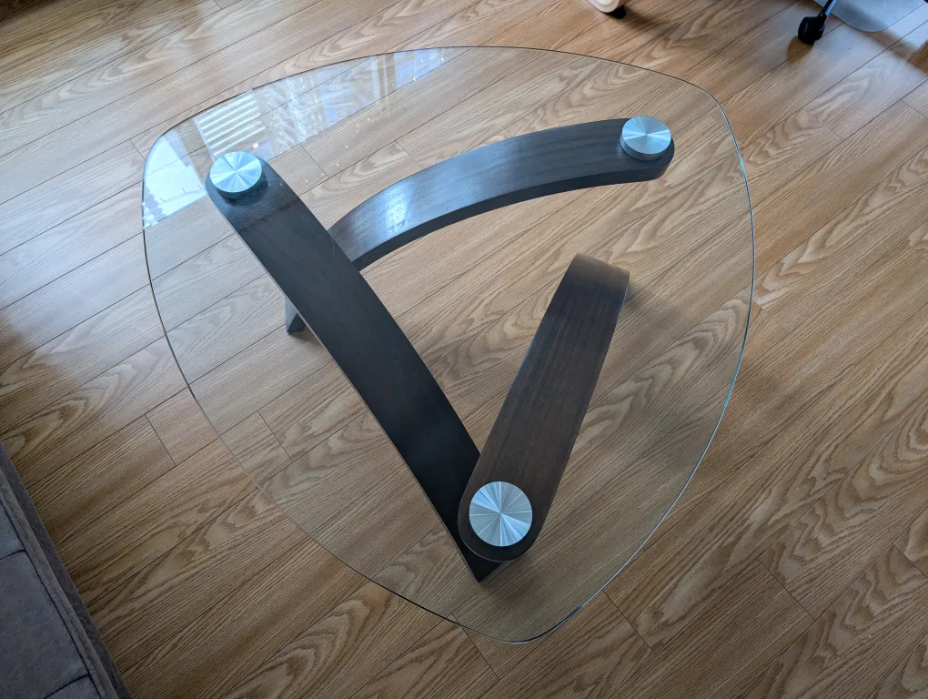 Modern Glass and Wooden Coffee Table 🇨🇦 thumbnail