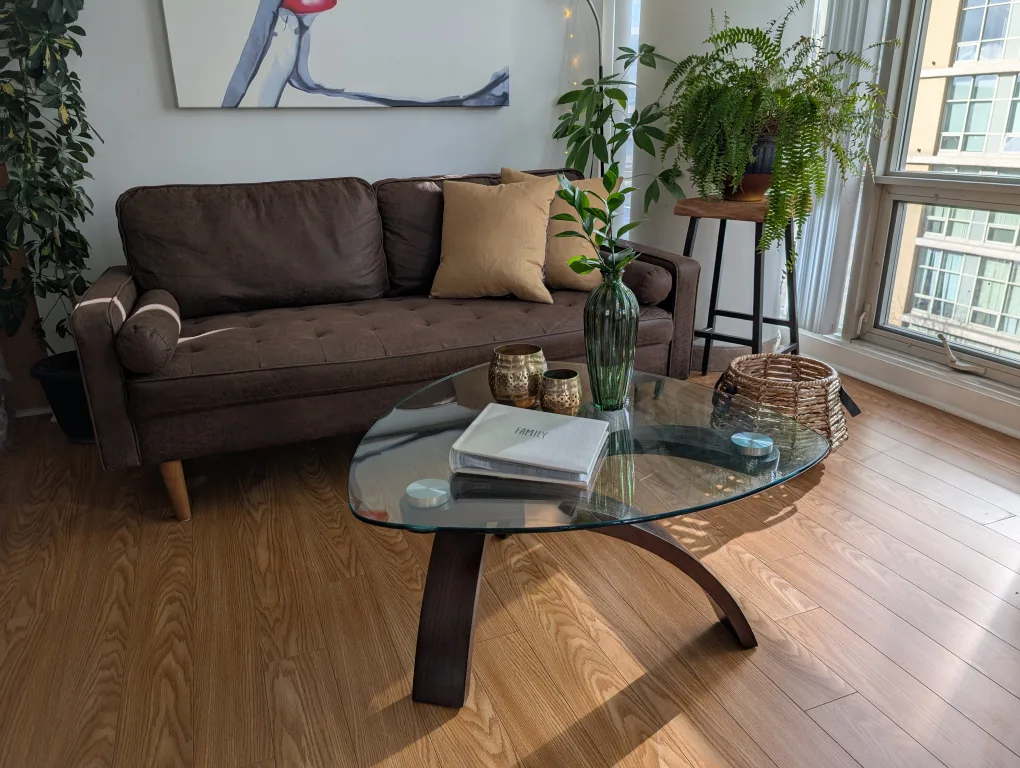 Modern Glass and Wooden Coffee Table 🇨🇦 image indicator(5)