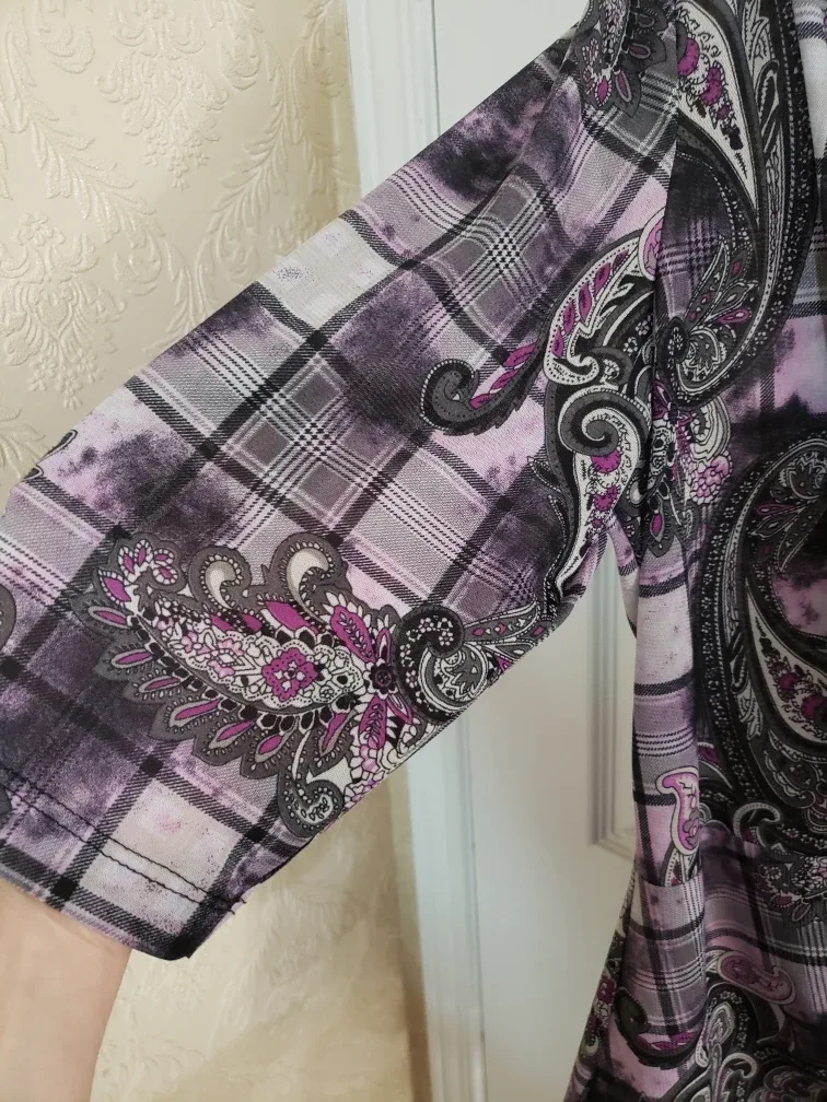 🇨🇦Chapter One Paisley Plaid Blouse fit size 14 image indicator(4)