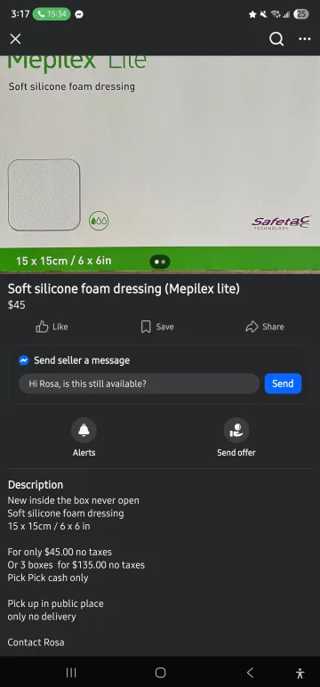 New Mepilex Lite Soft Silicone Foam Dressing, 6x6 in image indicator(4)