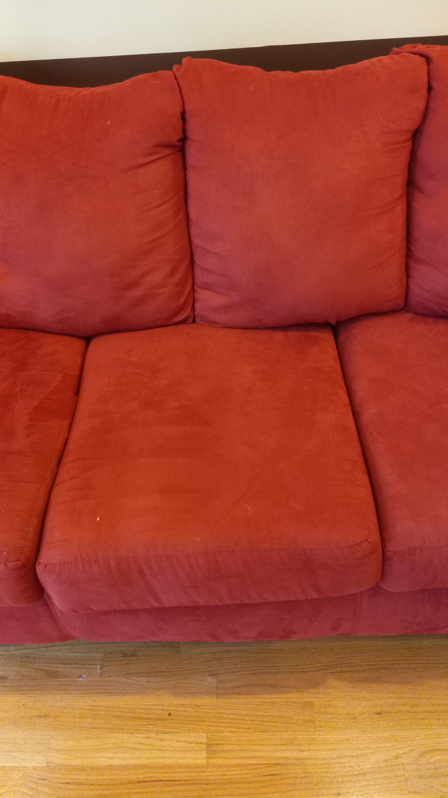 burgundy Red Sleeper Sofa - photo 2