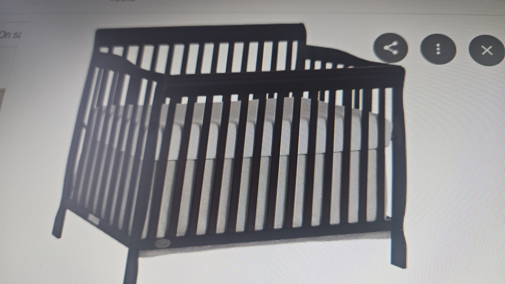 used dark brown crib for free pickup