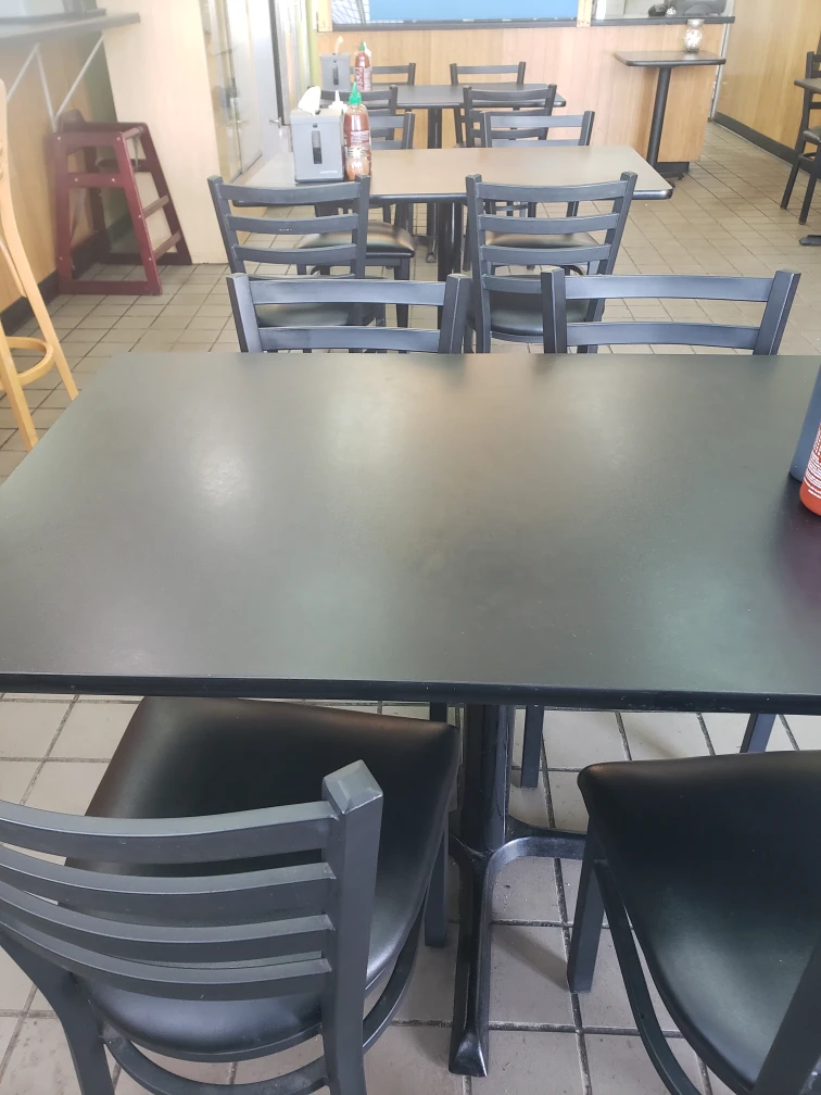 commercial dinning table and chairs