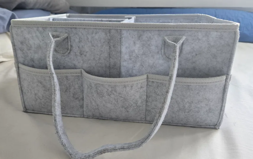 Putska nursery Baby Diaper Caddy Organizer - Grey