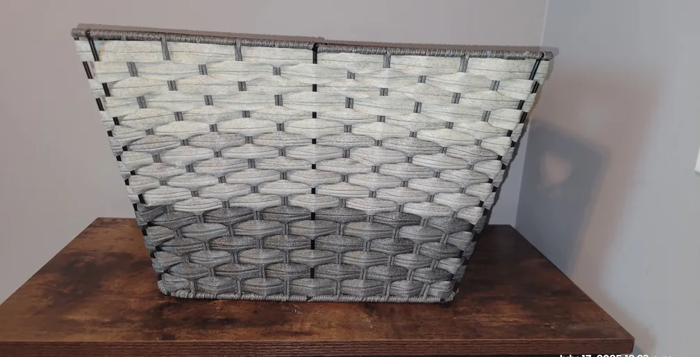 Grey Woven Storage Basket thumbnail