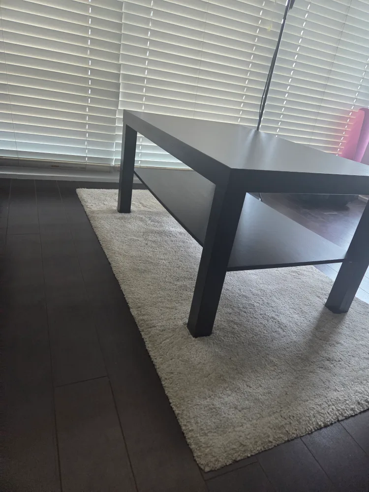 Black Coffee Table with Shelf thumbnail