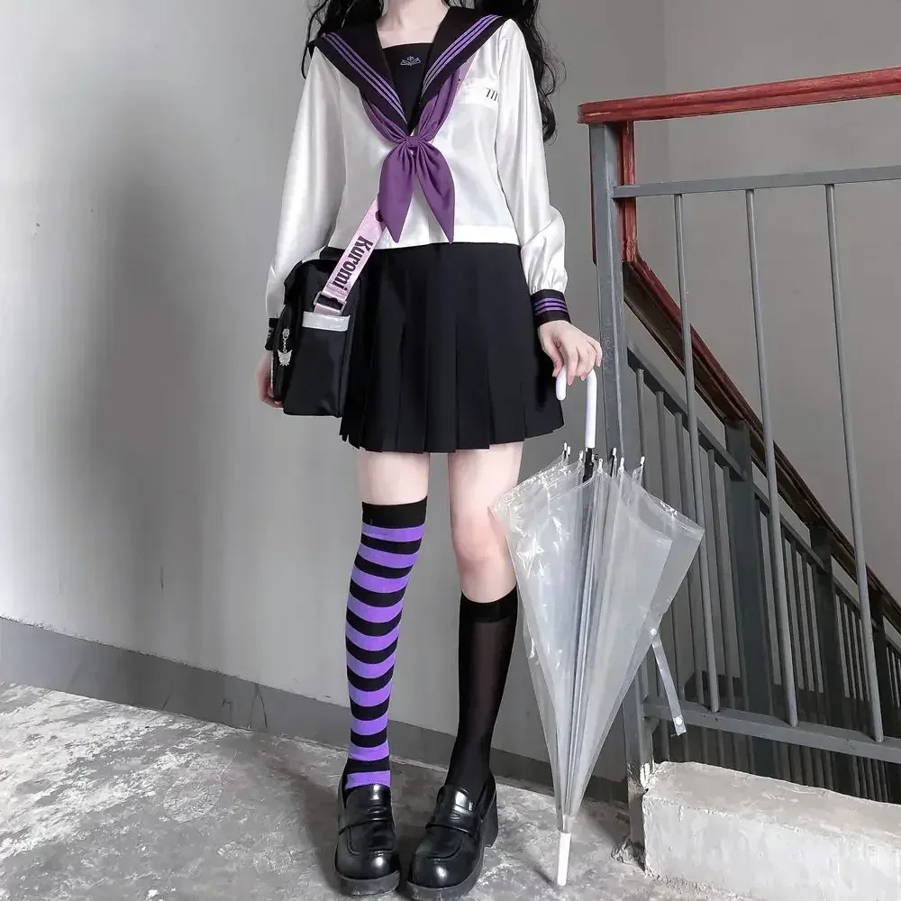 Purple Sailor Uniform / Seifuku Black White thumbnail
