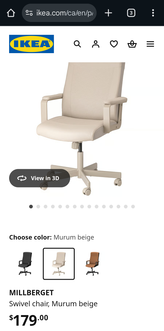 IKEA Millberget Office Chair - Murum Beige - photo 5