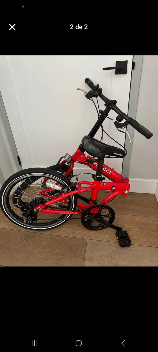 Montecci Folding Bike - Red thumbnail