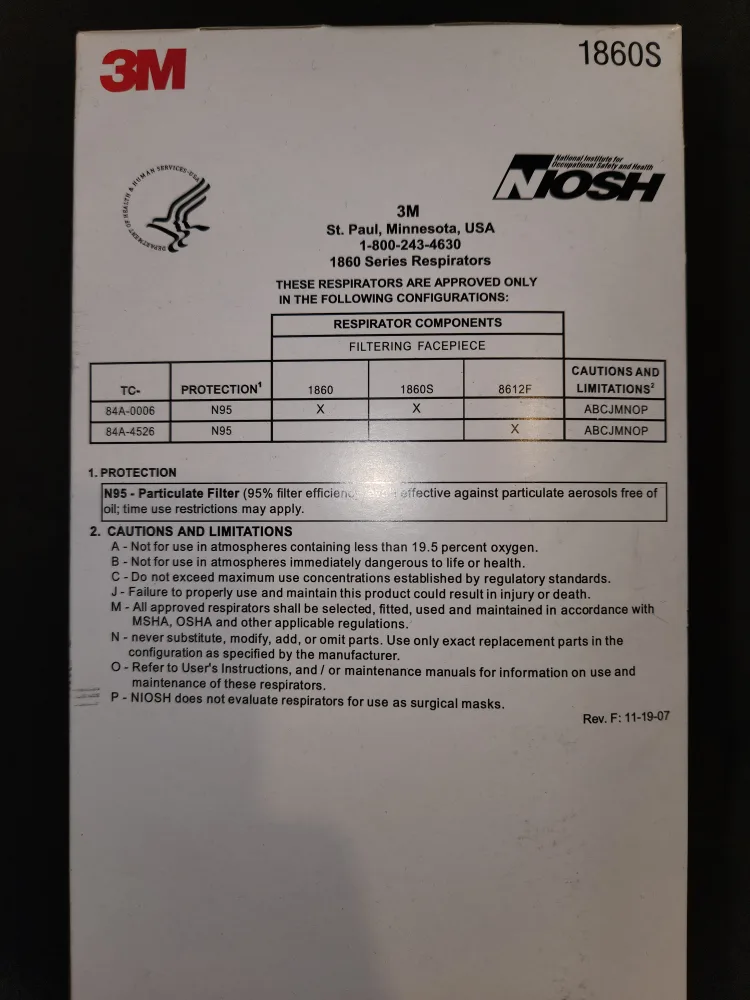 20 N95 Particulate Respirator Masks - Small image indicator(5)