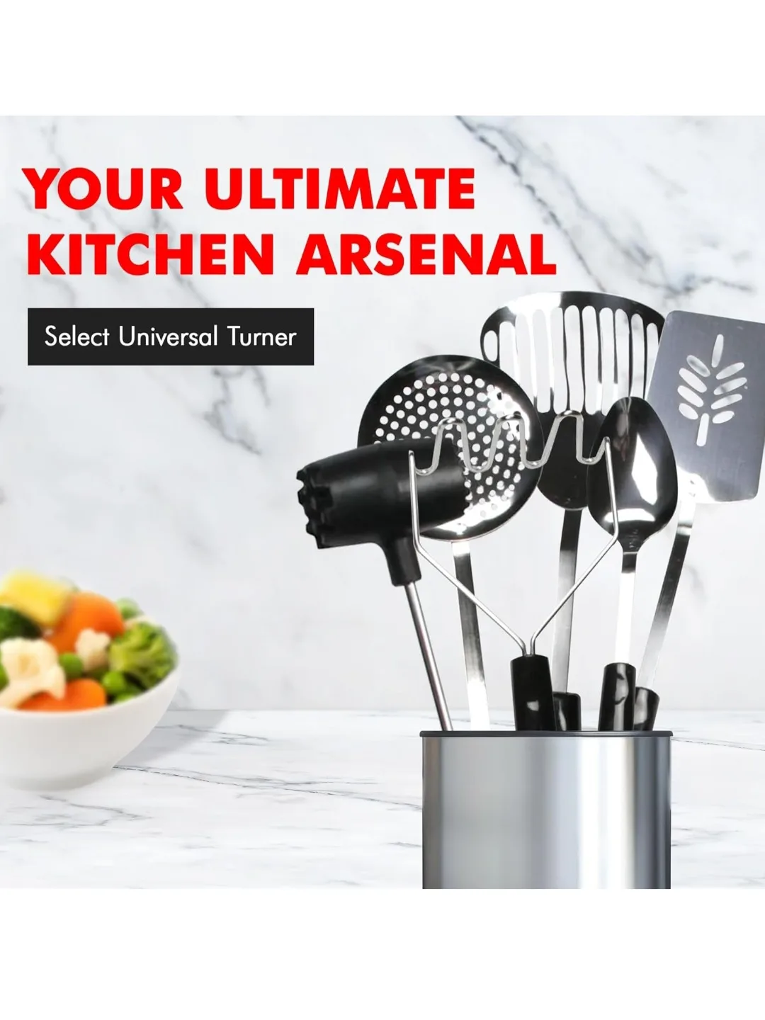 Chef Craft Select Universal Turner - Stainless Steel🧡 image indicator(3)