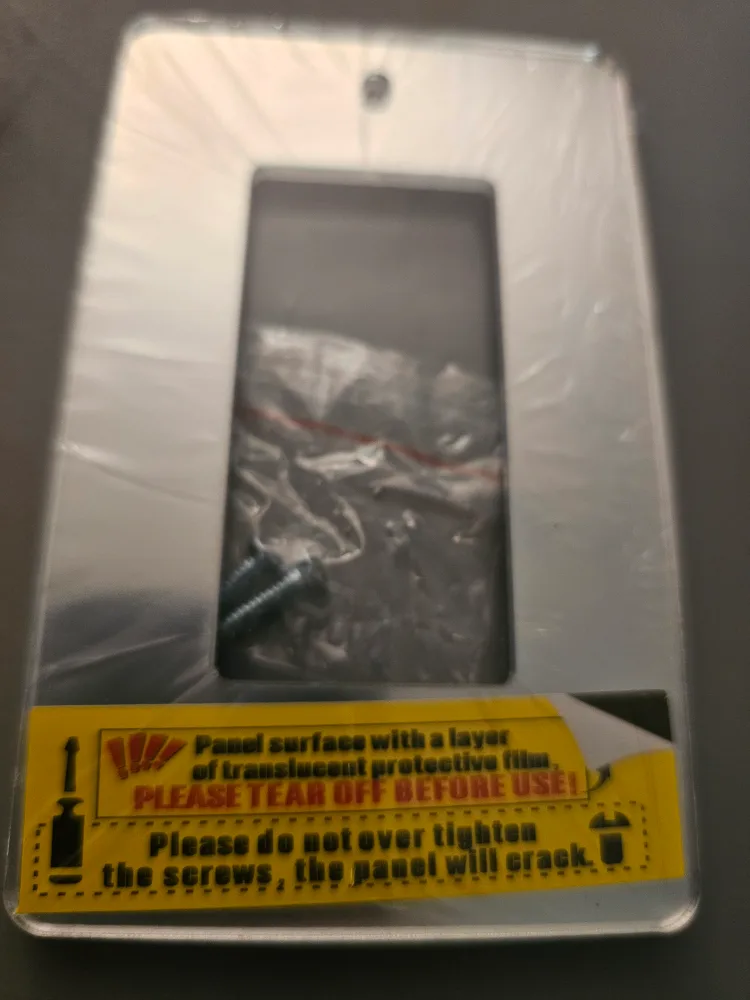 Chrome Wall Plate Cover with Screws thumbnail