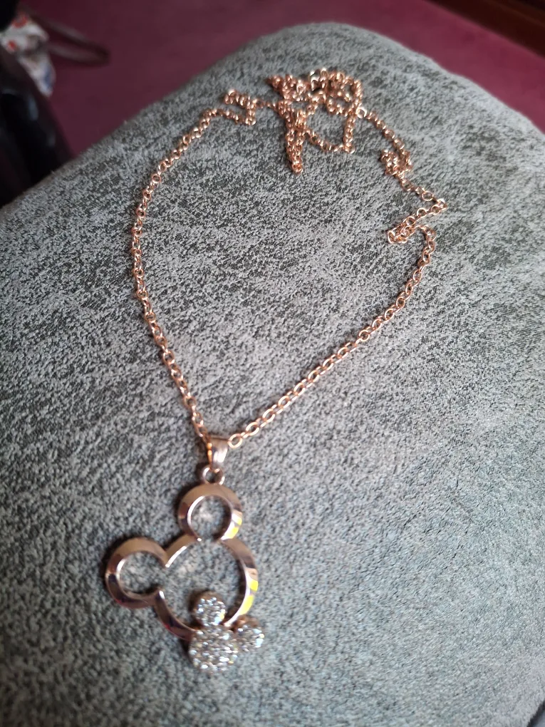 Mickey Mouse Rose Gold Necklace thumbnail