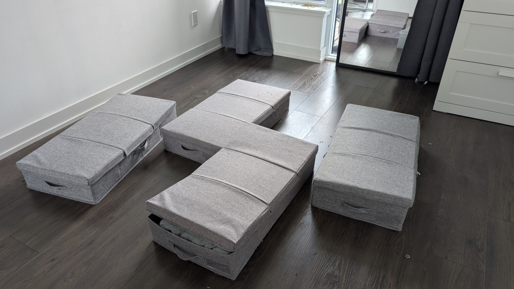 Foldable Storage Boxes - Under bed - Like New , barely used - photo 3